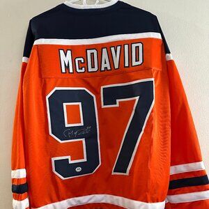 Connor McDavid signed Edmonton Oilers custom autographed jersey w/COA - XL 1011